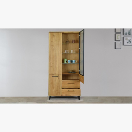 Magas vitrin fekete fém lábakkal, Lagos 10  - 7