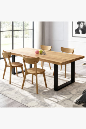 Tölgy Étkezőszett Eva Székekkel  - 1