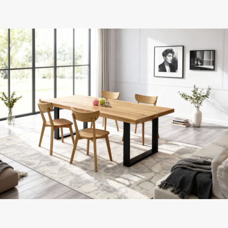 Tölgy Étkezőszett Eva Székekkel  - 5
