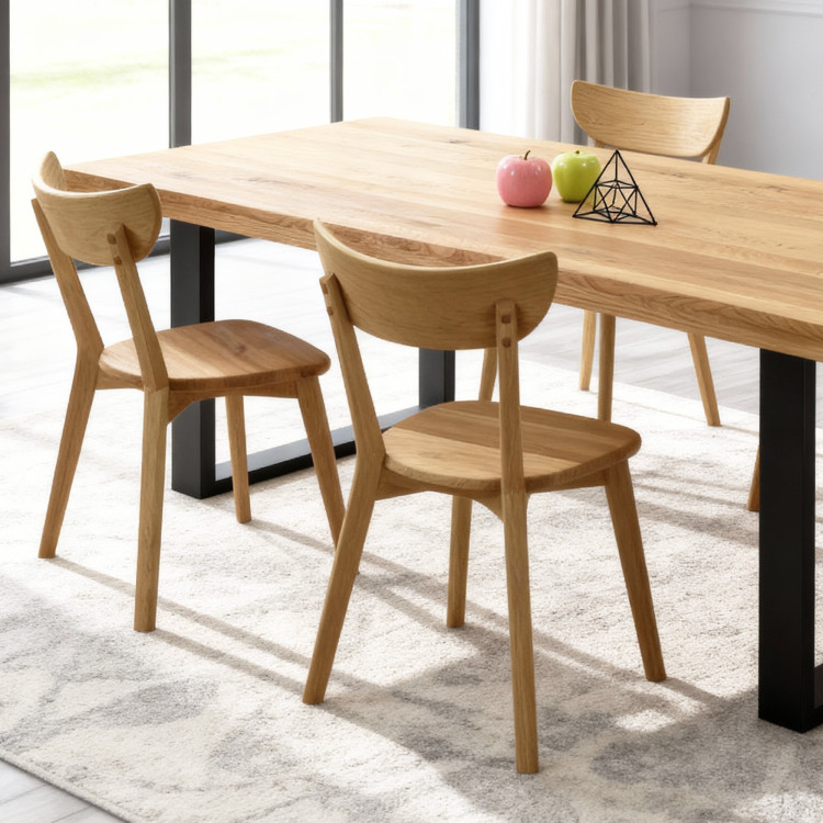 Tölgy Étkezőszett Eva Székekkel  - 6