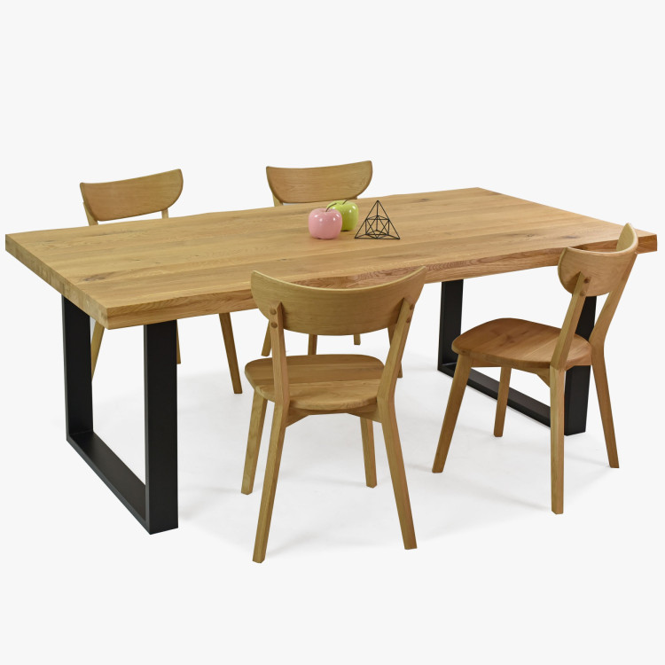 Tölgy Étkezőszett Eva Székekkel  - 11