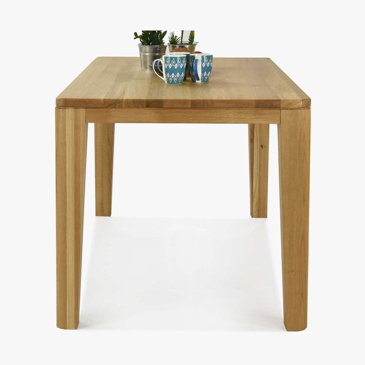 Étkezőasztal TÖLGY olaj masszív, YORK modell 140 x 80 cm  - 7