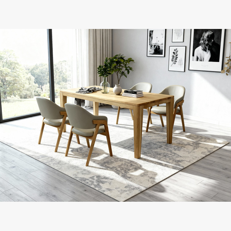 Étkezőasztal TÖLGY olaj masszív, YORK modell 140 x 80 cm  - 13