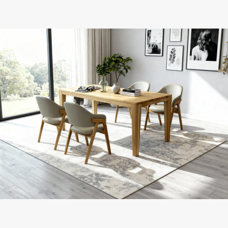 Étkezőasztal TÖLGY olaj masszív, YORK modell 140 x 80 cm  - 13