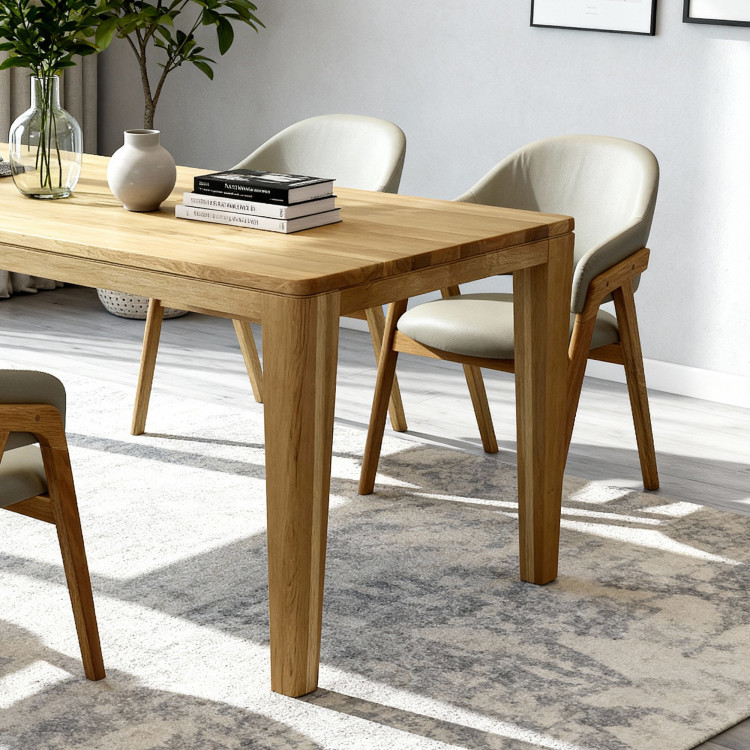 Étkezőasztal TÖLGY olaj masszív, YORK modell 140 x 80 cm  - 14