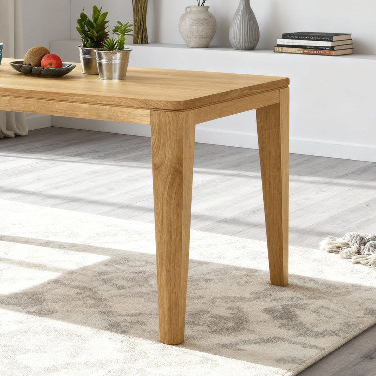 Étkezőasztal, YORK modell, 160 x 90 cm, tömör tölgy, olajozott  - 4