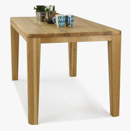 Étkezőasztal, YORK modell, 160 x 90 cm, tömör tölgy, olajozott  - 8