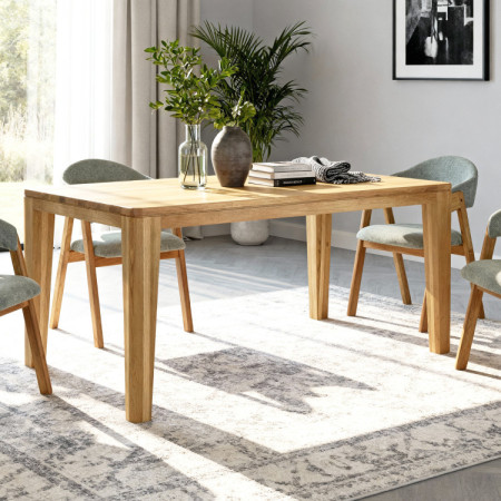 Étkezőasztal, YORK modell, 160 x 90 cm, tömör tölgy, olajozott  - 19