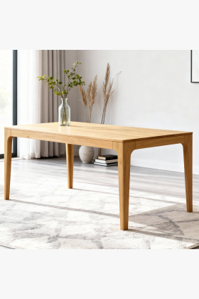 Bővíthető tömörfa asztal - tölgyfa, 180 cm hosszú  - 1