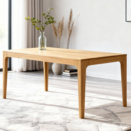 Bővíthető tömörfa asztal - tölgyfa, 180 cm hosszú  - 1