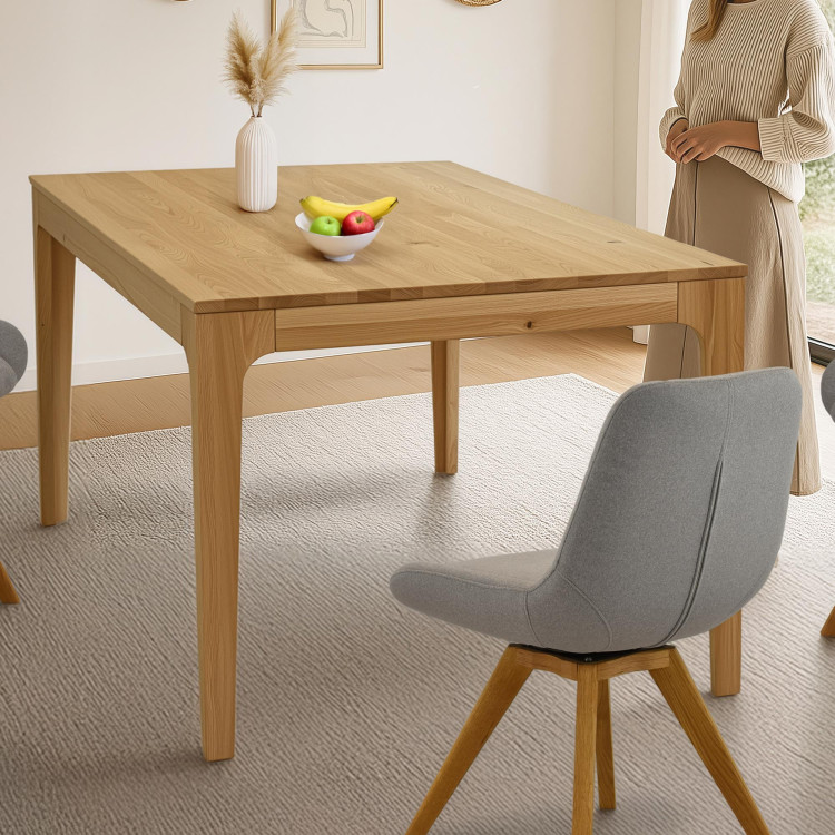 Bővíthető tömörfa asztal - tölgyfa, 180 cm hosszú  - 4