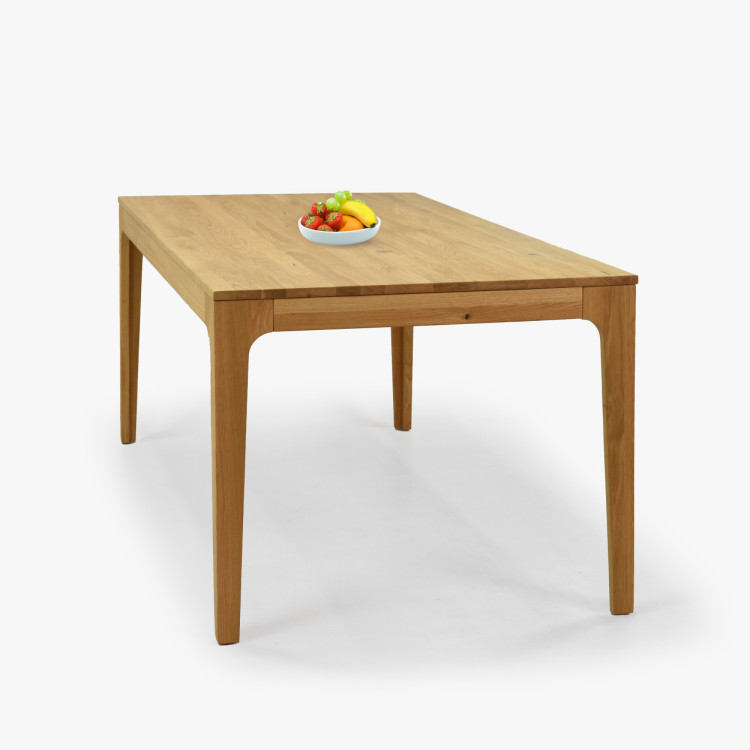 Bővíthető tömörfa asztal - tölgyfa, 180 cm hosszú  - 5