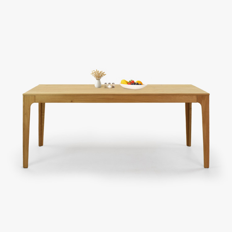 Bővíthető tömörfa asztal - tölgyfa, 180 cm hosszú  - 8