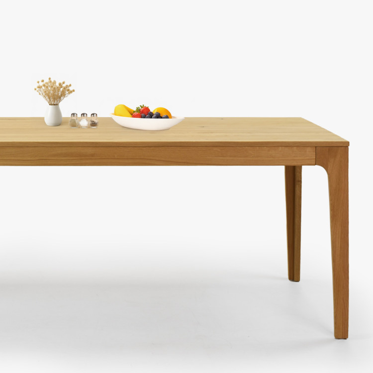 Bővíthető tömörfa asztal - tölgyfa, 180 cm hosszú  - 9