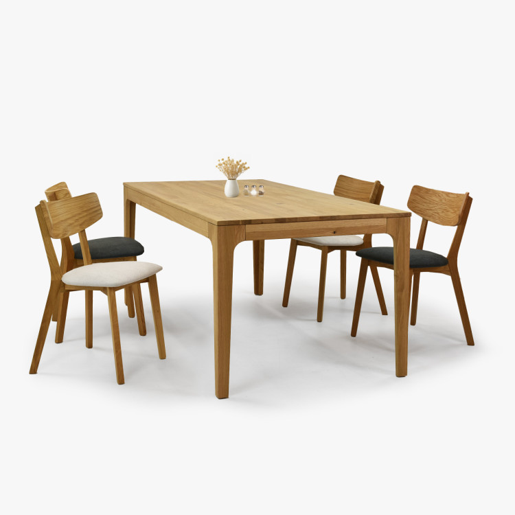 Bővíthető tömörfa asztal - tölgyfa, 180 cm hosszú  - 14