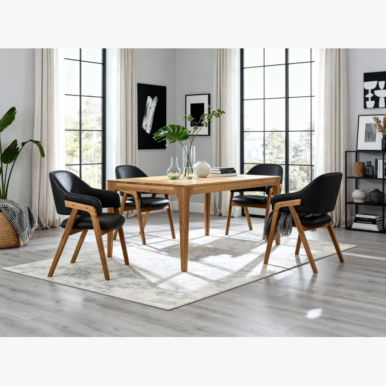 Bővíthető tömörfa asztal - tölgyfa, 180 cm hosszú  - 33