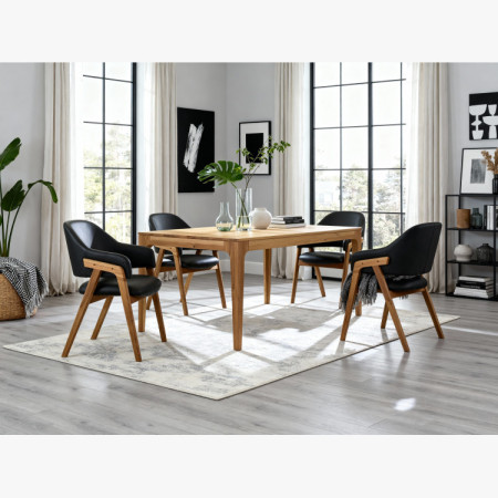 Bővíthető tömörfa asztal - tölgyfa, 180 cm hosszú  - 33