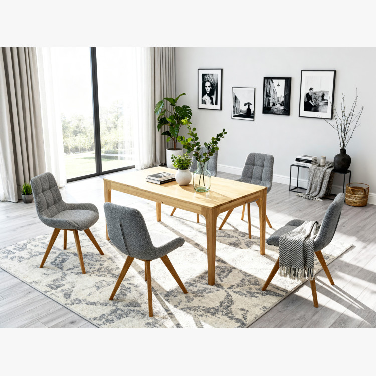 Bővíthető tömörfa asztal - tölgyfa, 180 cm hosszú  - 34