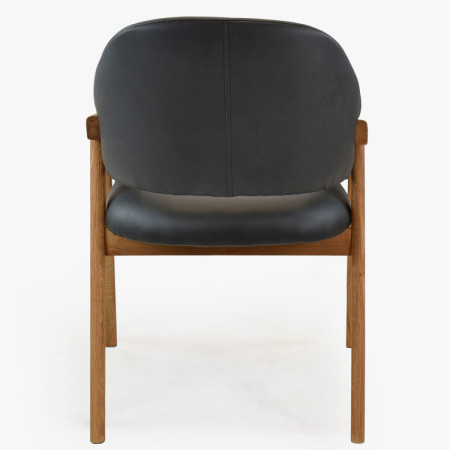 Tölgyfa karfás szék, fekete  - 5