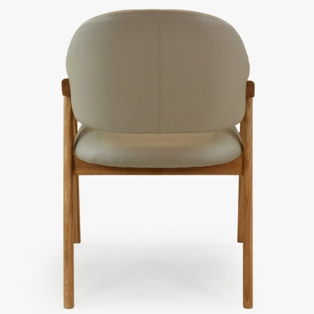 Tölgyfa karfás szék, szürkésbarna  - 4