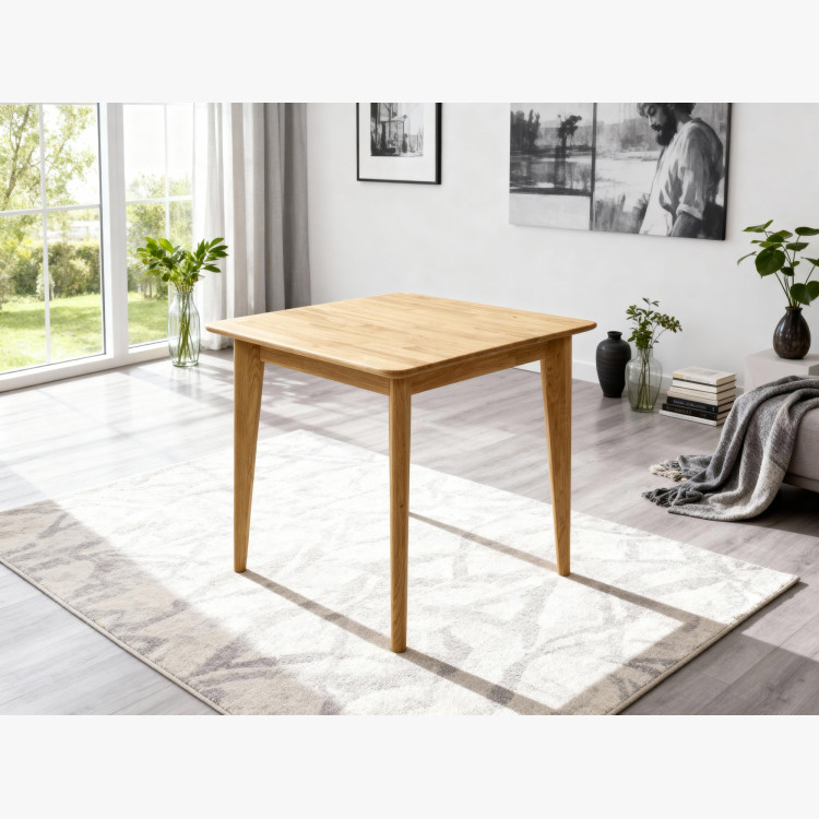 Étkezőkészlet két személy számára – tölgyfa asztal és székek  - 7