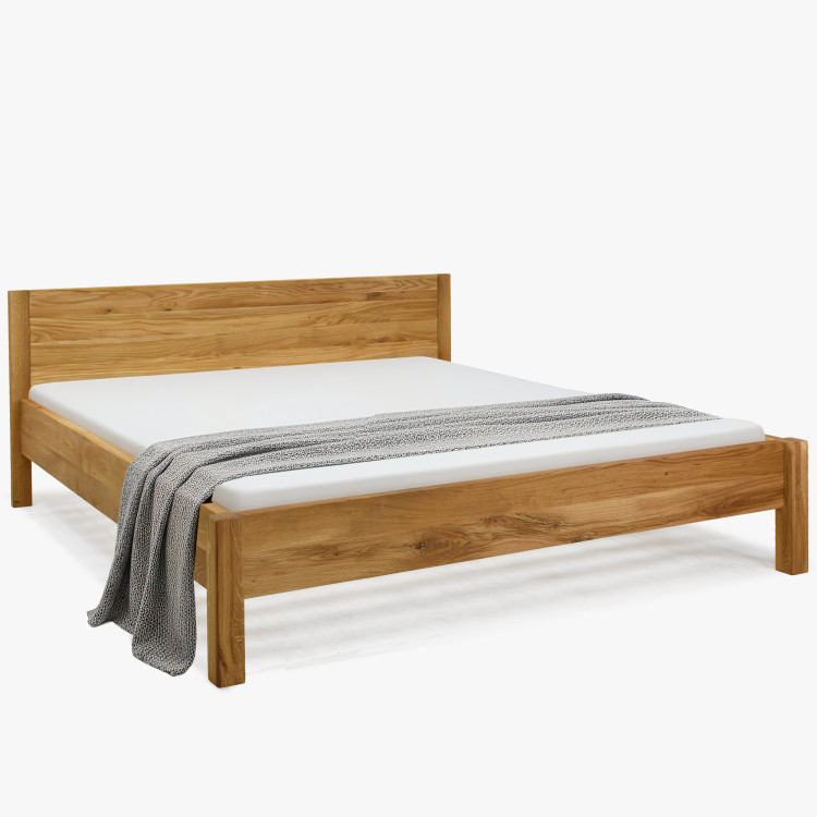 Franciaágy tömör tölgyfa 160 x 200 cm  - 2