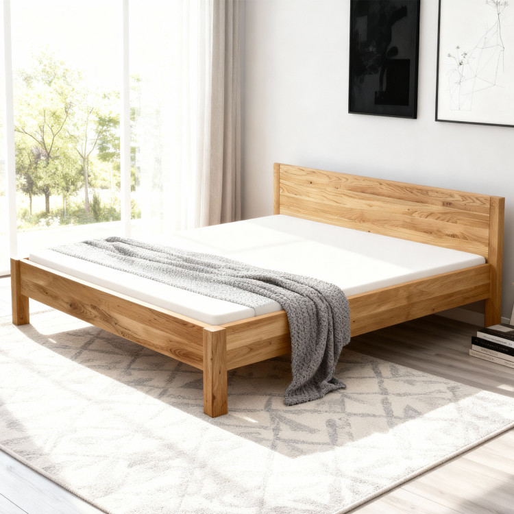 Franciaágy tömör tölgyfa 160 x 200 cm  - 3