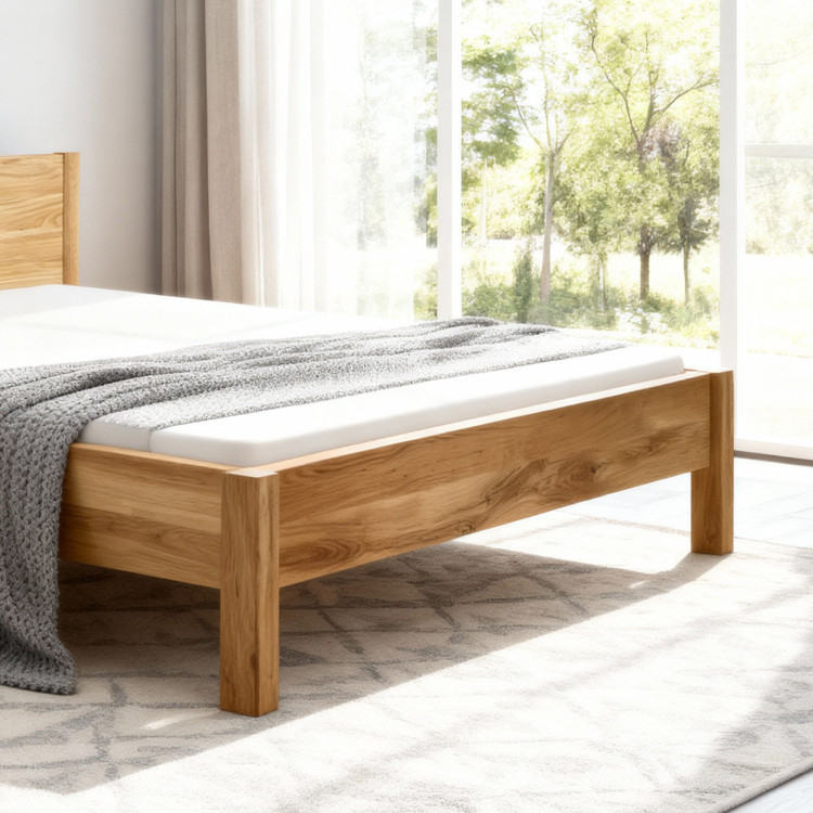 Franciaágy tömör tölgyfa 160 x 200 cm  - 5