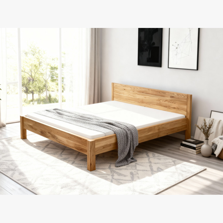 Franciaágy tömör tölgyfa 160 x 200 cm  - 12