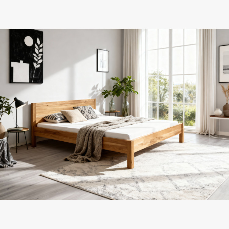 Franciaágy tömör tölgyfa 160 x 200 cm  - 14