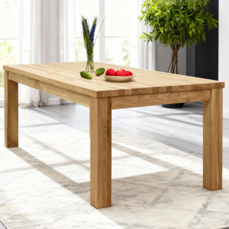 Masszív tölgy étkezőasztal 200 x 100 cm  - 1