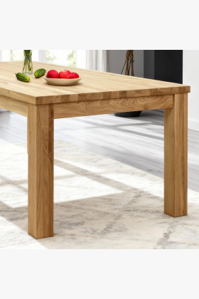 Masszív tölgy étkezőasztal 200 x 100 cm  - 1 2