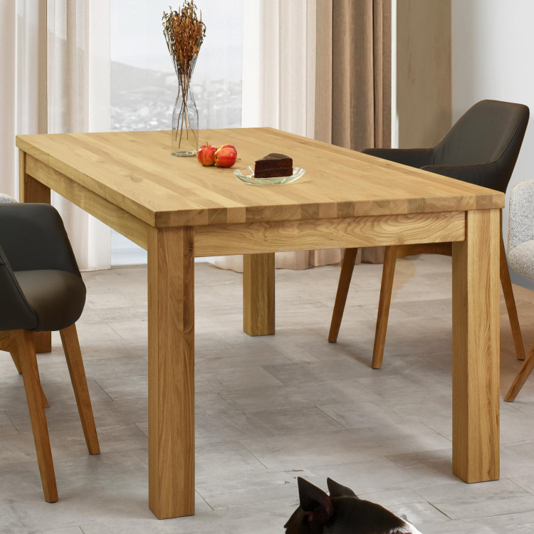 Masszív tölgy étkezőasztal 200 x 100 cm  - 4