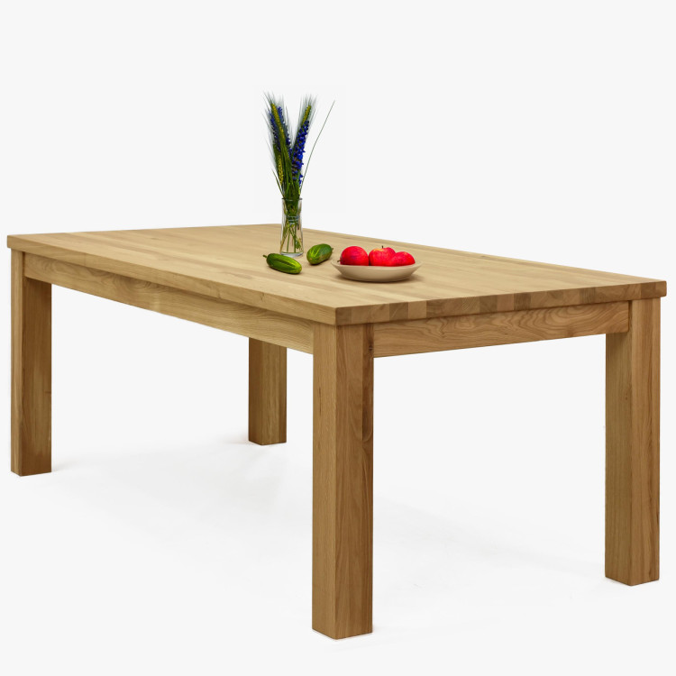 Masszív tölgy étkezőasztal 200 x 100 cm  - 5