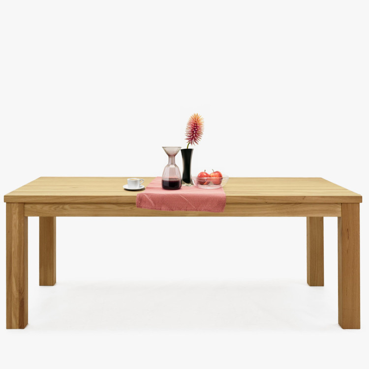 Masszív tölgy étkezőasztal 200 x 100 cm  - 8