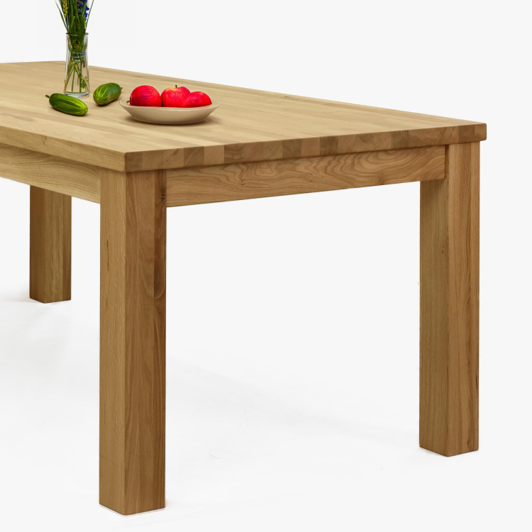 Masszív tölgy étkezőasztal 200 x 100 cm  - 10