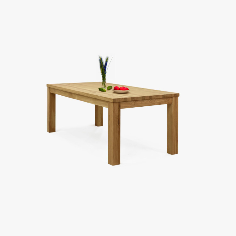 Masszív tölgy étkezőasztal 200 x 100 cm  - 11