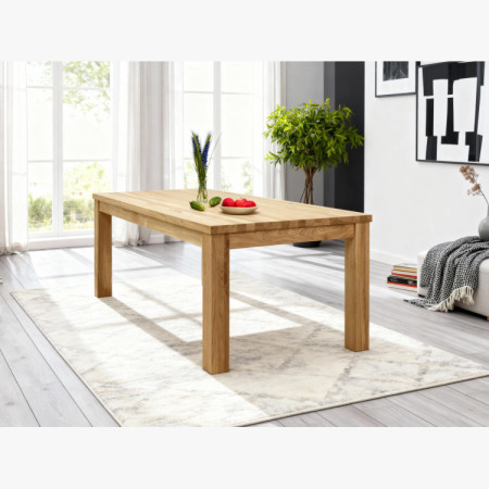 Masszív tölgy étkezőasztal 200 x 100 cm  - 16