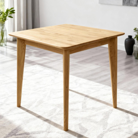 Négyzet alakú fa asztal 75 x 75 cm  - 1