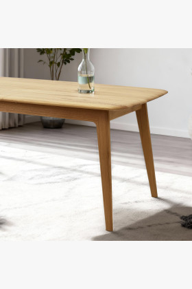 Luxusos tömör tölgy asztal 160 x 90 cm kihúzhatóval  - 1 2