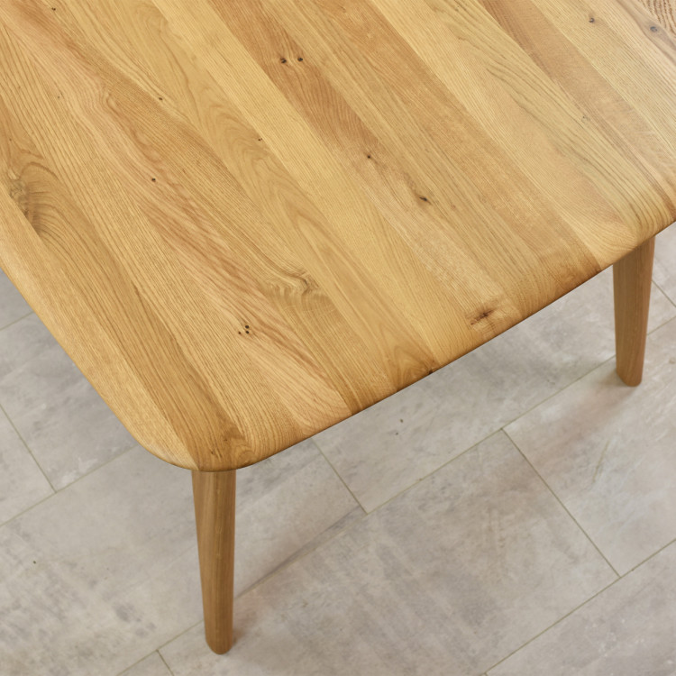 Luxusos tömör tölgy asztal 160 x 90 cm kihúzhatóval  - 4