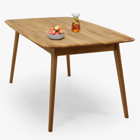 Luxusos tömör tölgy asztal 160 x 90 cm kihúzhatóval  - 5