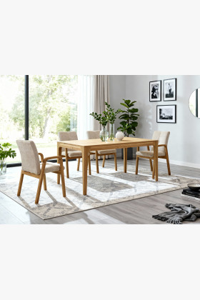 Bővíthető étkezőasztal Lukas 180x90 és Ori székek  - 1 2