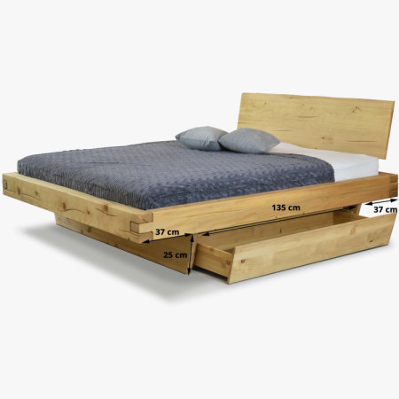 Masszív ágy két személyre, lucfenyő - Matúš 160 x 200 cm  - 7