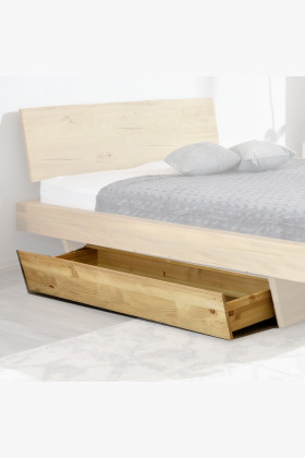 Fenyő ágy alatti tárolófiók soft-close, FSC tanúsított fa