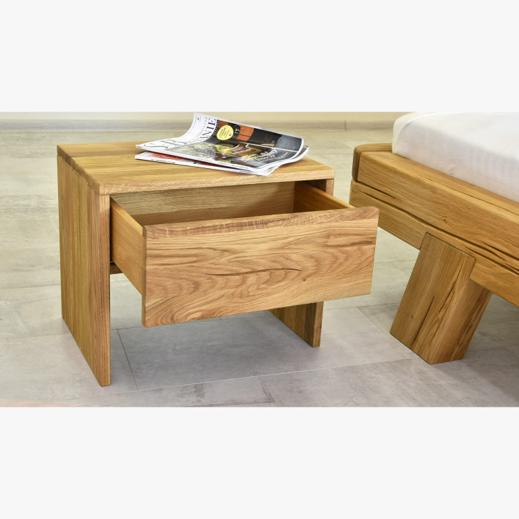 Tölgyfa gerendából készült ágy, természetes, Matus 140 x 200 cm  - 18