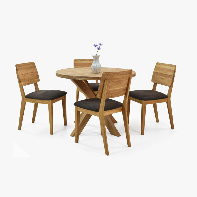 Fa kerek asztal keresztezett lábakkal Ø100 cm  - 13