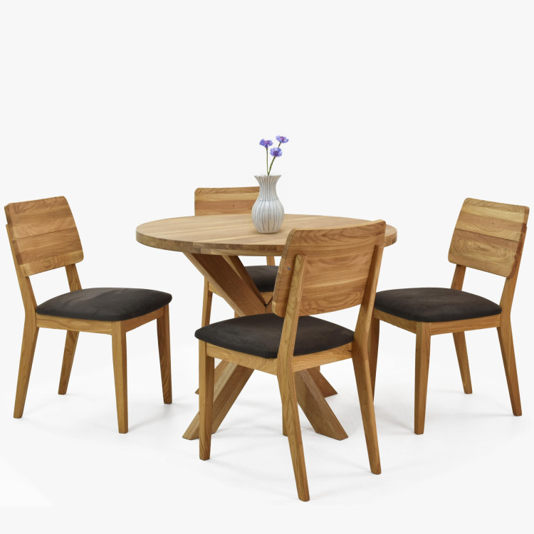 Fa kerek asztal keresztezett lábakkal Ø100 cm  - 14