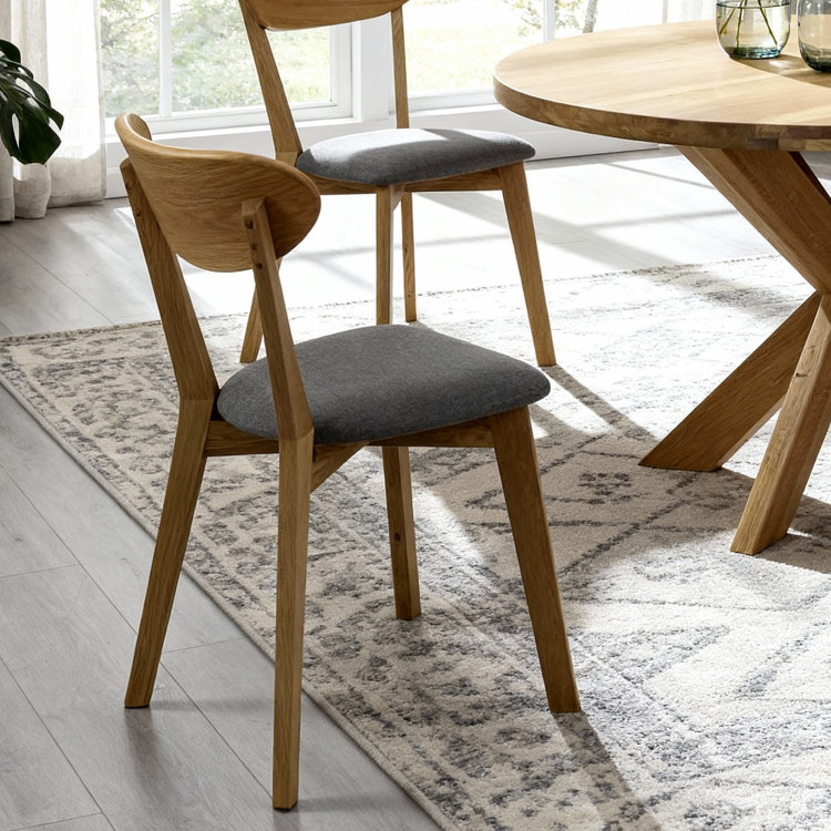 Fa kerek asztal keresztezett lábakkal Ø100 cm  - 18