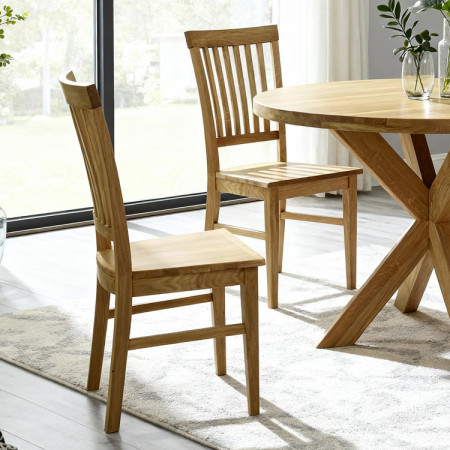 Fa kerek asztal keresztezett lábakkal Ø100 cm  - 20